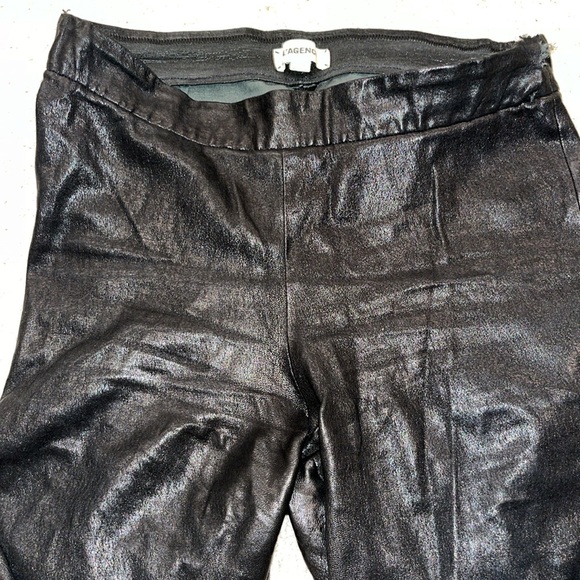 L'AGENCE Lamb Leather Skinny Leg Pants - Picture 4 of 6